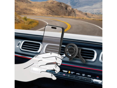 LogiLink Support magnétique 3 points pour smartphone, noir