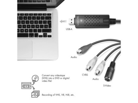 LogiLink Convertisseur audio & vidéo USB 2.0, noir