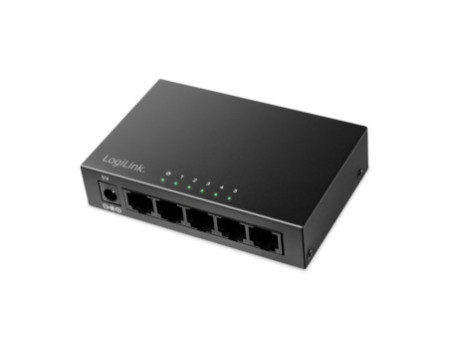 LogiLink Switch de bureau Gigabit Ethernet, 5 ports, noir