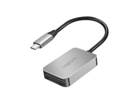 LogiLink Lecteur de cartes dual USB-C 3.2 Gen1, aluminium