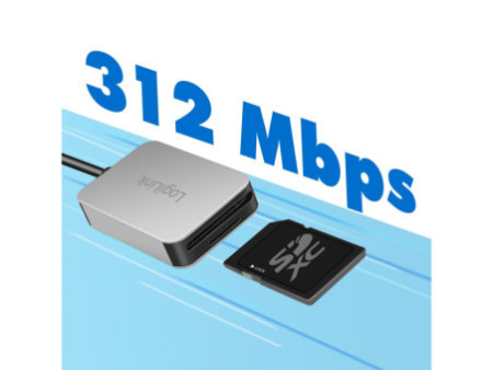 LogiLink Lecteur de cartes dual USB-C 3.2 Gen1, aluminium