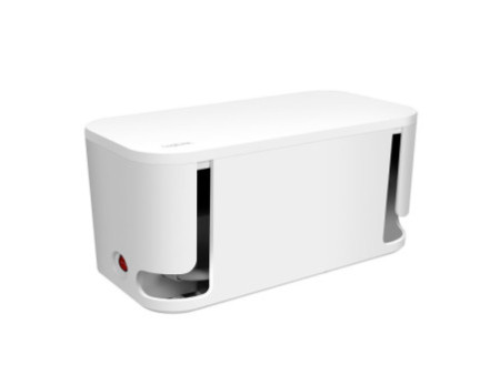 LogiLink Boîtier de câbles avec multiprise, 5 prises, blanc