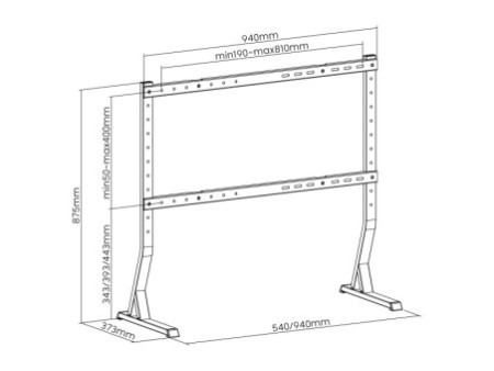 LogiLink Support pour téléviseur, pour 114,30 - 228,60 cm