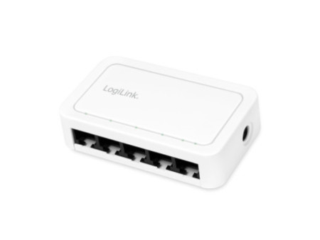 LogiLink Switch de bureau Gigabit Ethernet, 5 ports, blanc