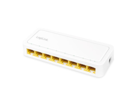 LogiLink Switch de bureau Gigabit Ethernet, 8 ports, blanc