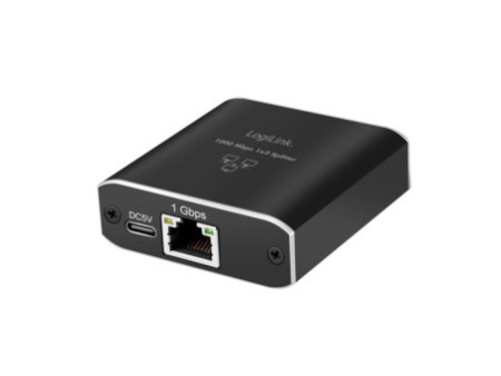 LogiLink Répartiteur Gigabit Ethernet, RJ45/USB-C - 2x RJ45