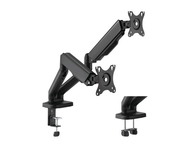 LogiLink Support double écran, alu, longueur bras: 450 mm