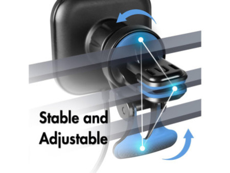 LogiLink Support magnétique de smartphone pour voiture, noir