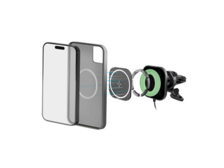 LogiLink Support magnétique de smartphone pour voiture, noir