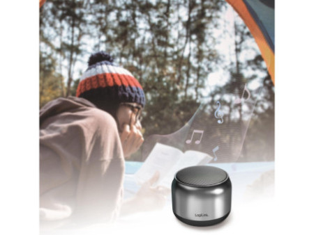 LogiLink Haut-parleur bluetooth V5.1, TWS, gris foncé/noir