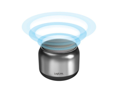 LogiLink Haut-parleur bluetooth V5.1, TWS, gris foncé/noir