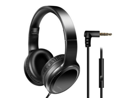 LogiLink Casque stéréo, avec microphone, noir
