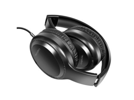 LogiLink Casque stéréo, avec microphone, noir