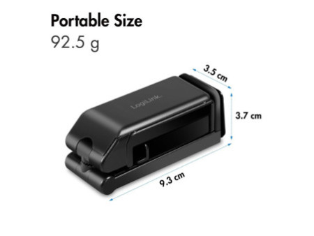 LogiLink Support pour smartphone, à pince, pliable, noir
