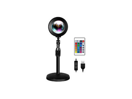 LogiLink Lampe de projection Sunset avec télécommande, noir