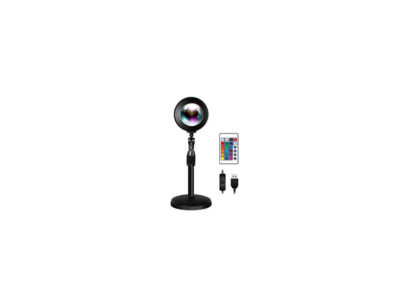 LogiLink Lampe de projection Sunset avec télécommande, noir