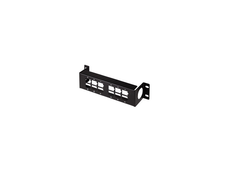 LogiLink Panneau de brassage Keystone 10', 12 ports, noir