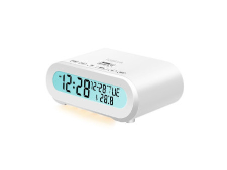 LogiLink Radio-réveil digital avec veilleuse, blanc