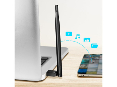 LogiLink Adaptateur USB-Bluetooth 5.3 avec antenne, noir