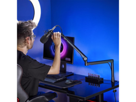 LogiLink Bras de microphone professionnel, noir