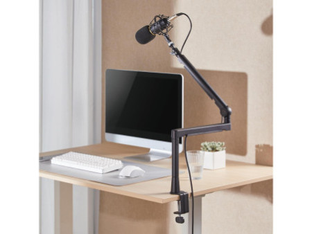 LogiLink Bras de microphone professionnel, noir