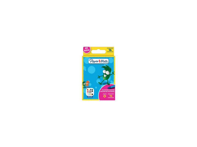 Paper:Mate Crayons de cire Kids Colouring, blister de 16
