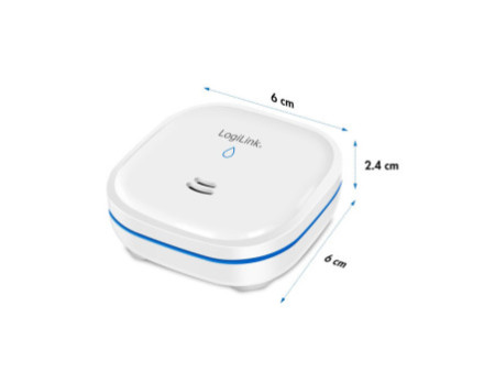 LogiLink Détecteur de fuite d'eau, alarme: env. 85 dB, blanc