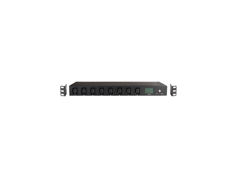 LogiLink Multiprise IP, 8 ports, 1 U, noir