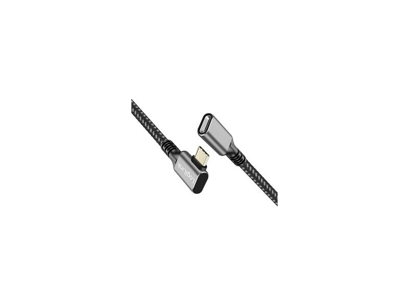 LogiLink Rallonge USB 3.2 Gen1, boîtier alu, 2 m, noir/gris