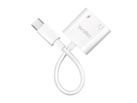 LogiLink Câble adaptateur USB-C - 2x USB-C, 150 mm, blanc