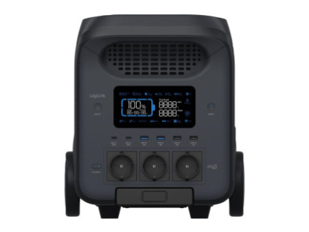 LogiLink Station de charge mobile, 3.000 watts, noir