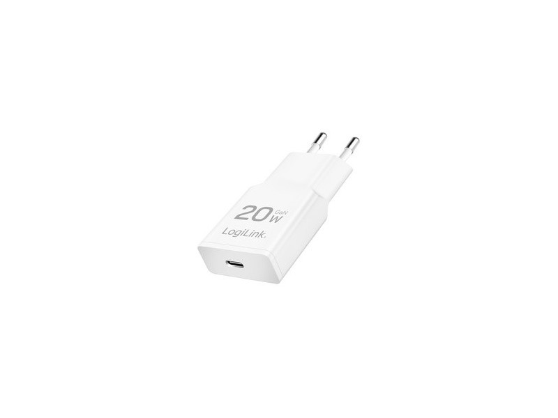 LogiLink Chargeur secteur USB, 1x USB-C (PD), 20 W, blanc