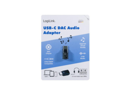 LogiLink Adaptateur audio DAC avec EQ, USB-C - jack 3,5 mm