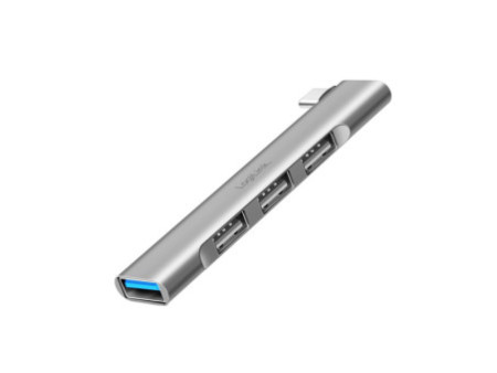 LogiLink Hub USB 3.0 Ultraslim, 4 ports, boîtier aluminium