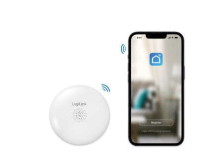 LogiLink Détecteur de fuite d'eau Wi-Fi, blanc