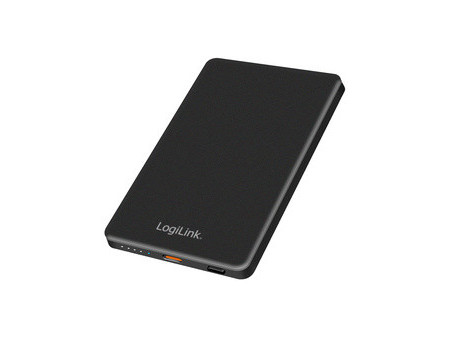 LogiLink Powerbank magnétique, 5.000 mAh, USB-C, noir