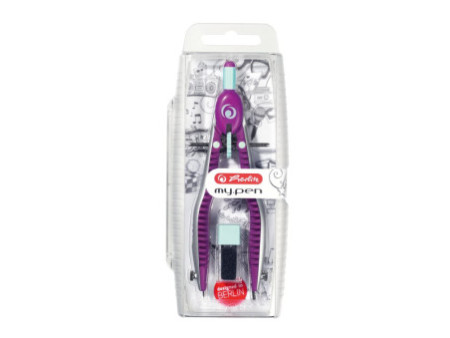 herlitz Compas à réglage rapide my.pen, lilas/menthe