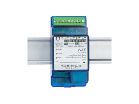 W&T Web-IO numérique 4.0, 4 x In/Out, 10/100 BaseT, bleu