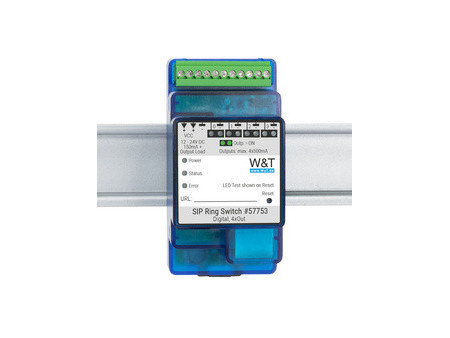 W&T Commutateur SIP Ring Switch 4xOut, 10/100 BaseT, bleu