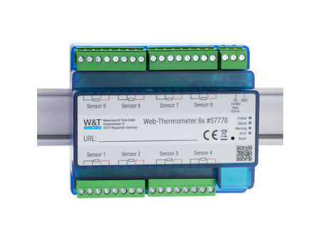 W&T Thermographe Web 8x, saisie de 8 points de température