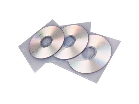 proOFFICE Pochette pour CD/DVD, pour 1 CD/DVD, transparent