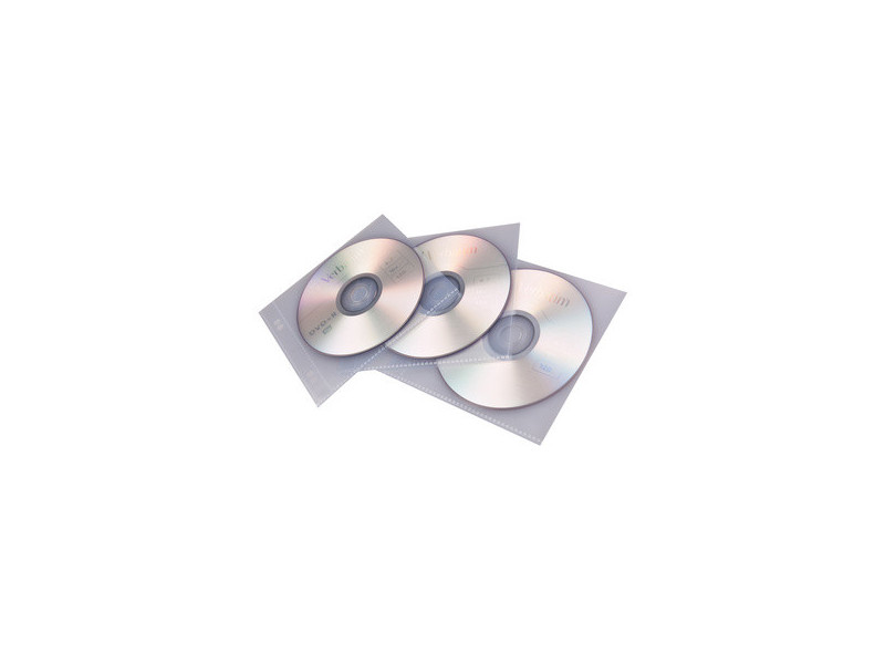 proOFFICE Pochette pour CD/DVD, pour 1 CD/DVD, transparent