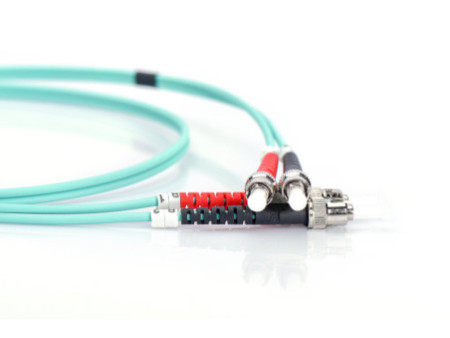 DIGITUS Câble patch à fibres optiques, 2xST - 2xST,OM3, 1m