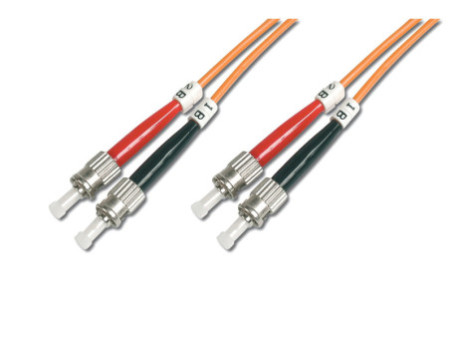DIGITUS Câble patch à fibres optiques, 2xST - 2xST, OM3, 2m