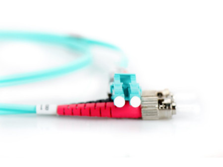 DIGITUS Câbles à fibres optiques OM3, mâle LT - mâle ST, 2 m