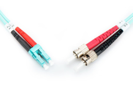 DIGITUS Câble à fibres optiques OM3, mâle LT - mâle ST, 5 m