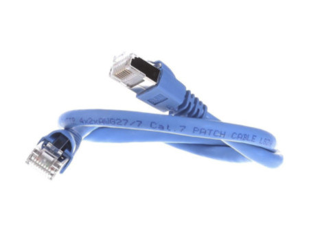 Telegärtner Câble patch Cat.6A (profond), S-FTP, 0,5 m, bleu