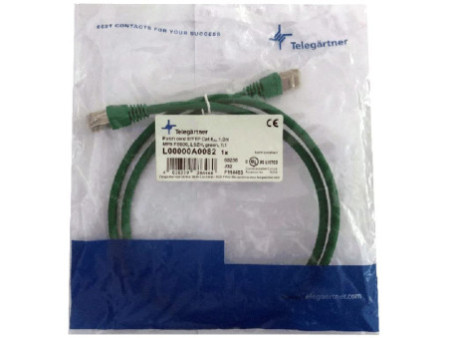 Telegärtner Câble patch, Cat.6A (profond) S/FTP, 1 m, vert