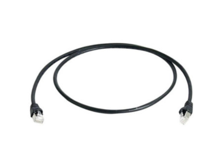 Telegärtner Câble patch, Cat.6A, S/FTP (profond), 1 m, noir