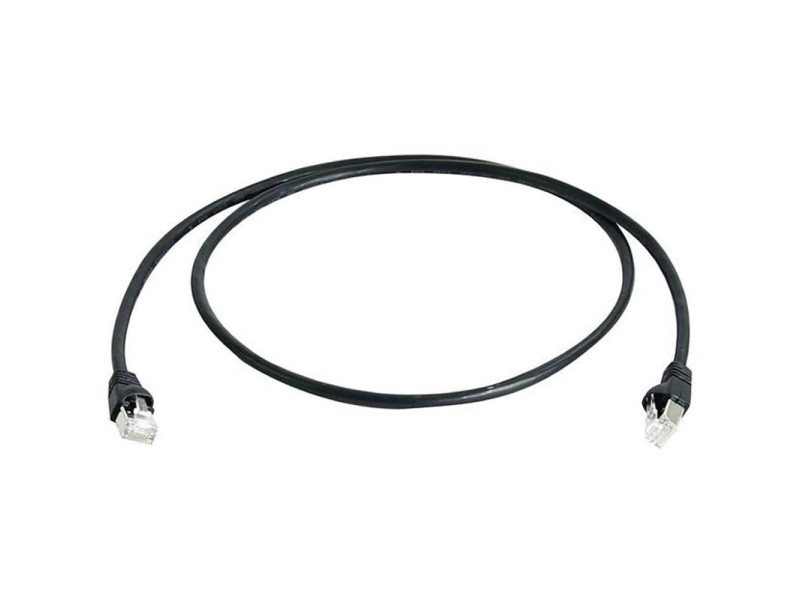 Telegärtner Câble patch, Cat.6A, S/FTP (profond), 1 m, noir